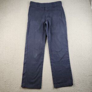 Dickies Pants Men's 33x32 874 Original Fit Flex Dark Blue Straight Leg Workwear